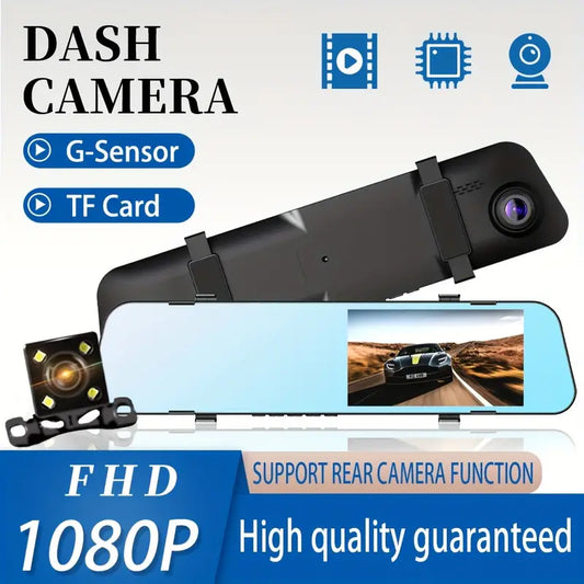 DASH CAM AUTO | Caméra De Tableau De Bord FHD 1080P Double Enregistrement Avant Et Arrière